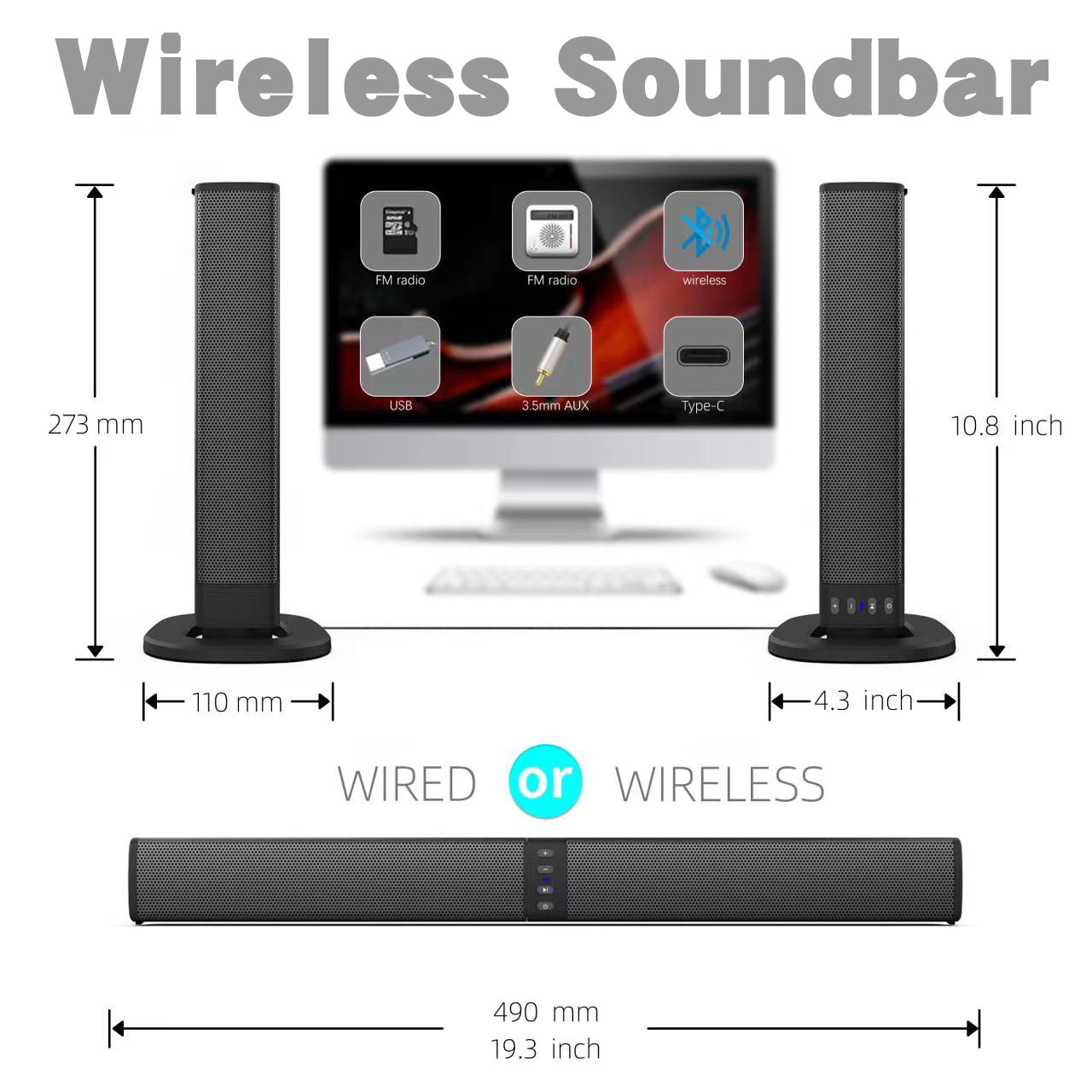 Barra de Sonido Desmontable, A - Audio Music Spotify reseña y precio