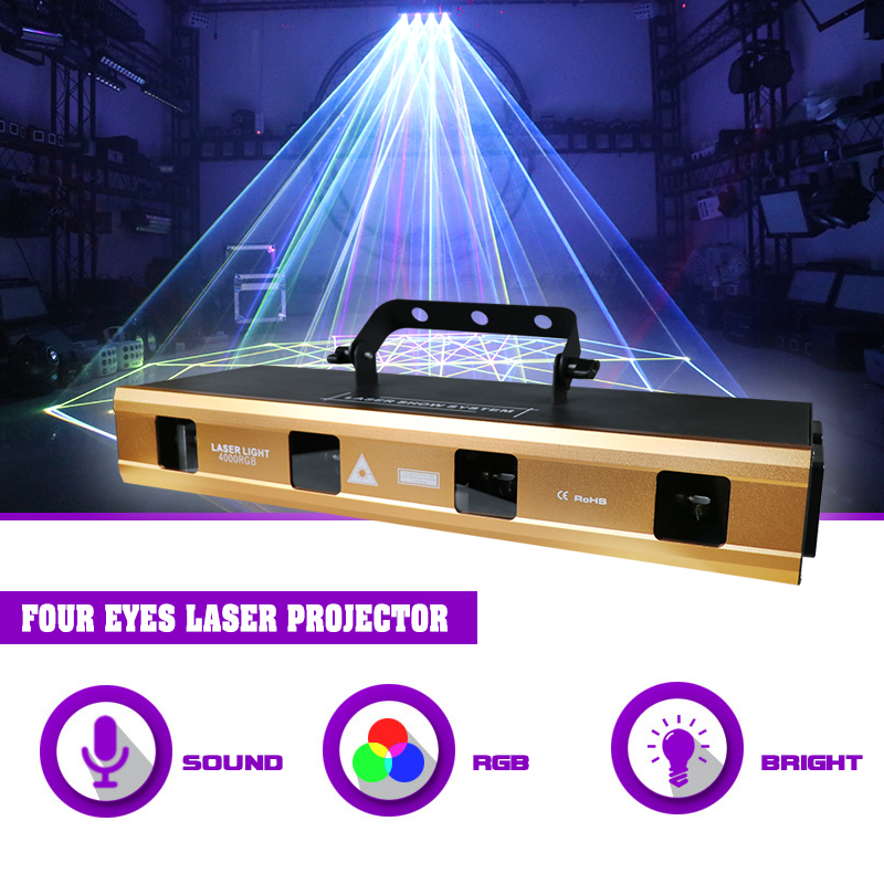 Sunart-proyector láser de 4 oj - Audio Music Dj reseña y precio