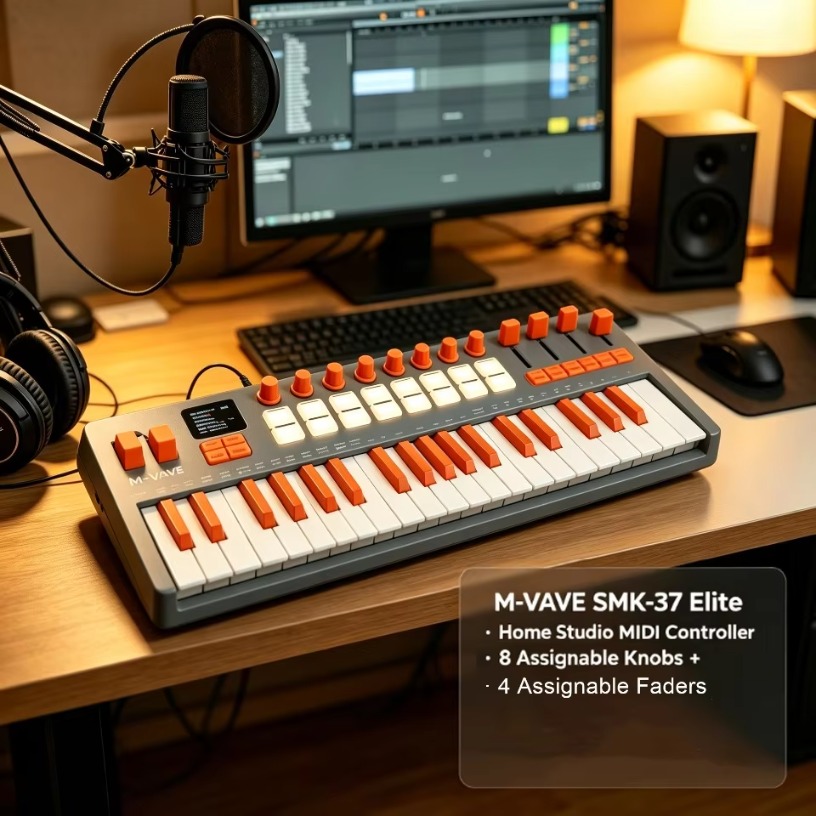 Controlador de teclado MIDI in - Midi Controller Pad reseña y precio